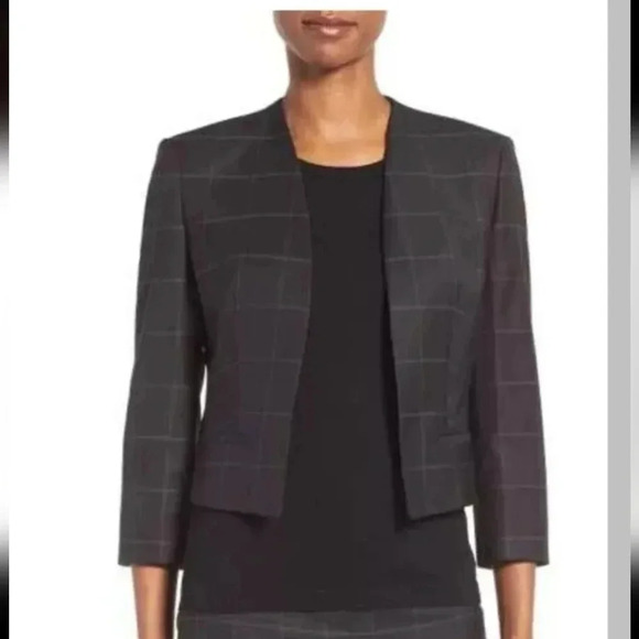 Hugo Boss Jianne Cropped Collarless Blazer - Picture 1 of 6